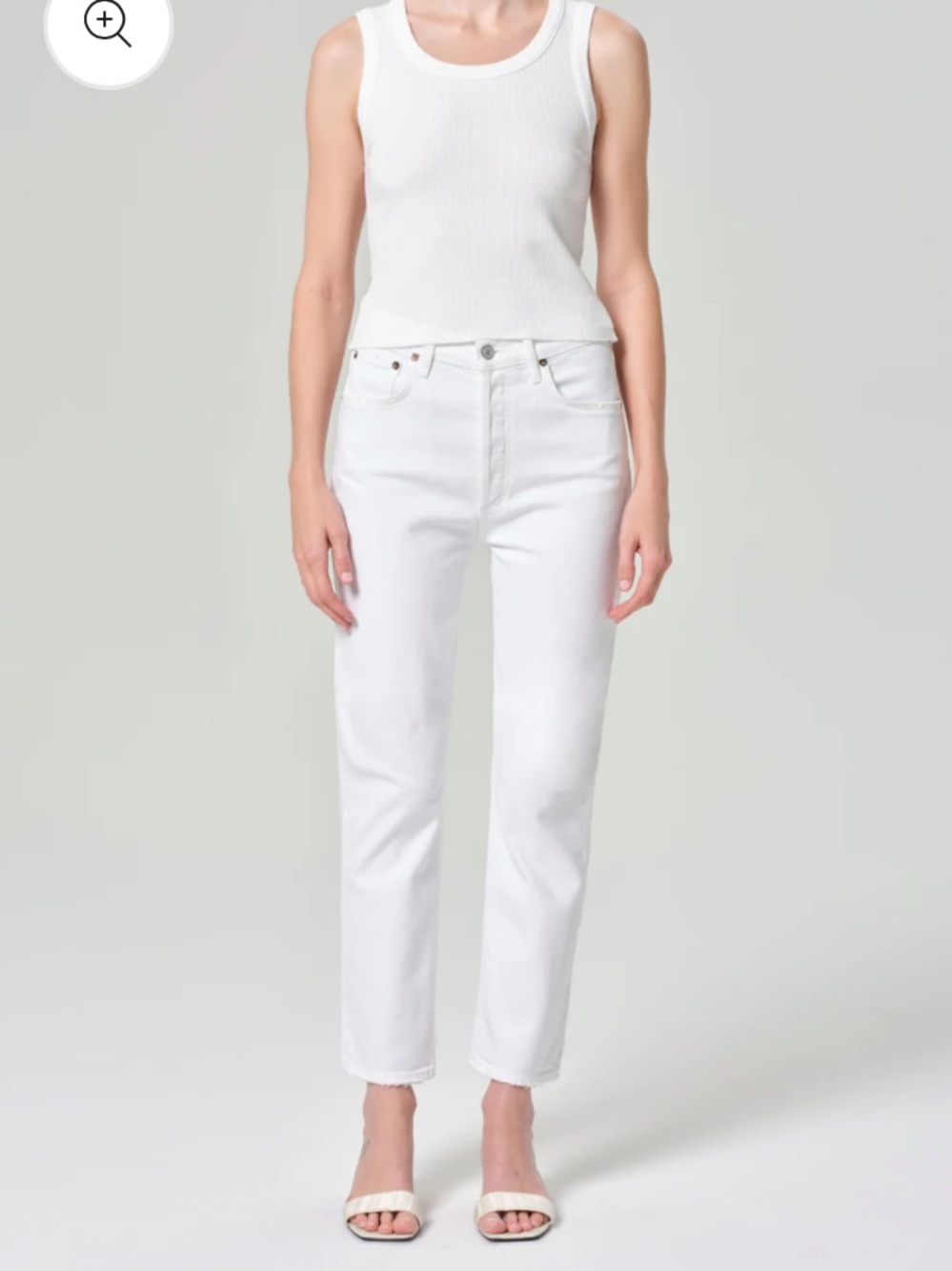 Agolde Riley Crop High Rise Button Fly Jeans